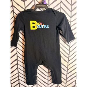 Black History Month “Black Is Beautiful” Long Sleeve Romper Unisex Baby 3-6M 554